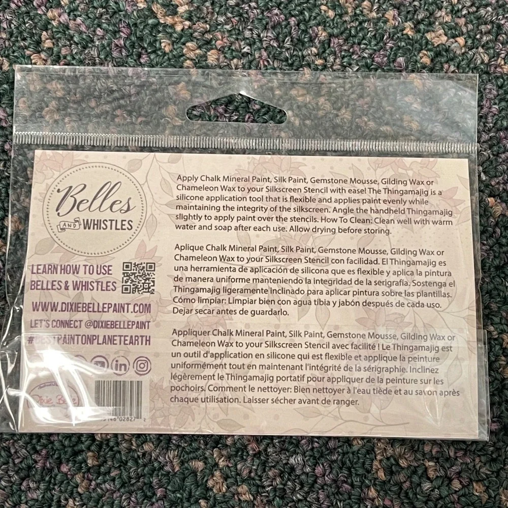 Belles and Whistles Thing-A-Ma-Jig Silicone Application Tool Chalk Mineral Paint